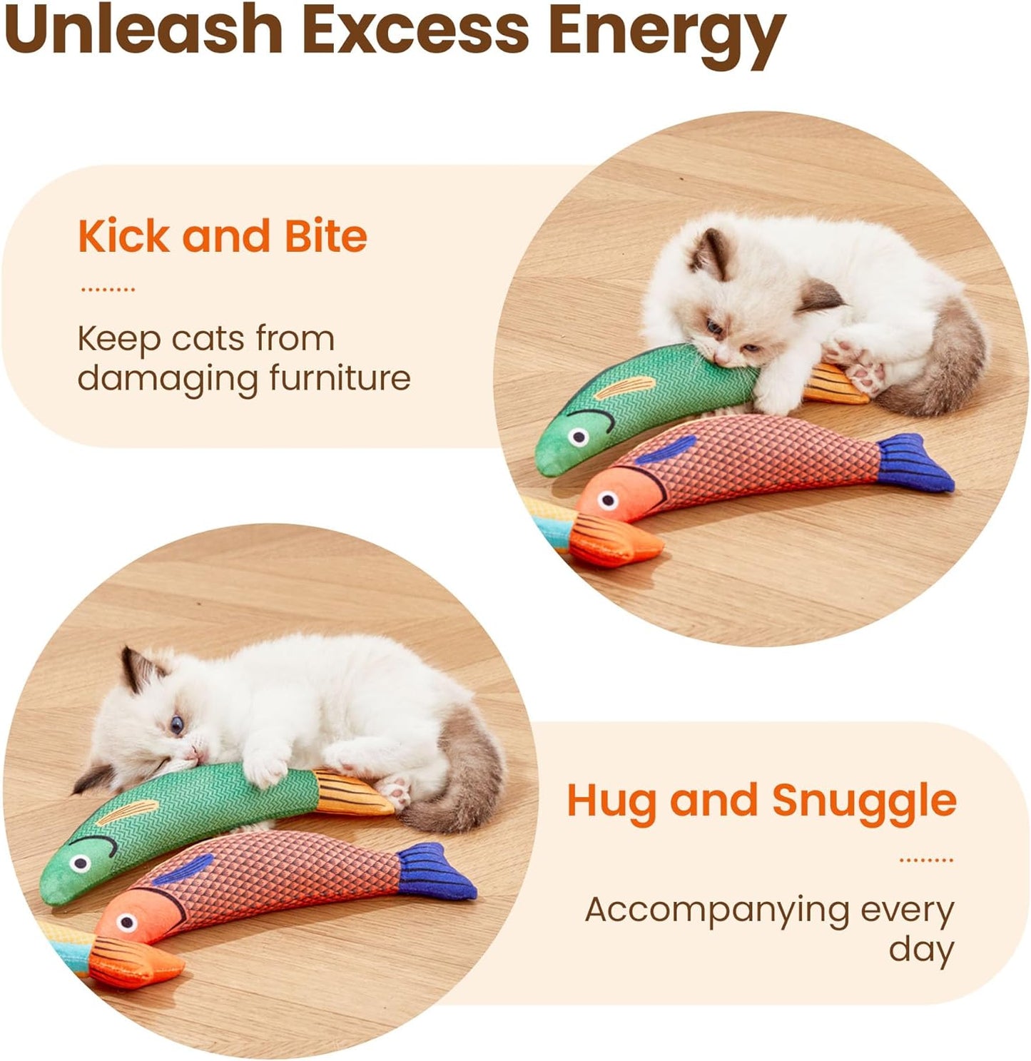 CatSniff™️ Fish KickerToy - 3 Pack