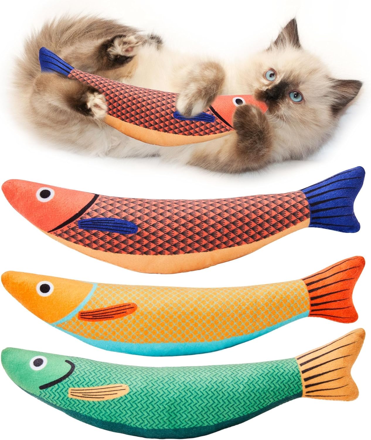 CatSniff™️ Fish KickerToy - 3 Pack