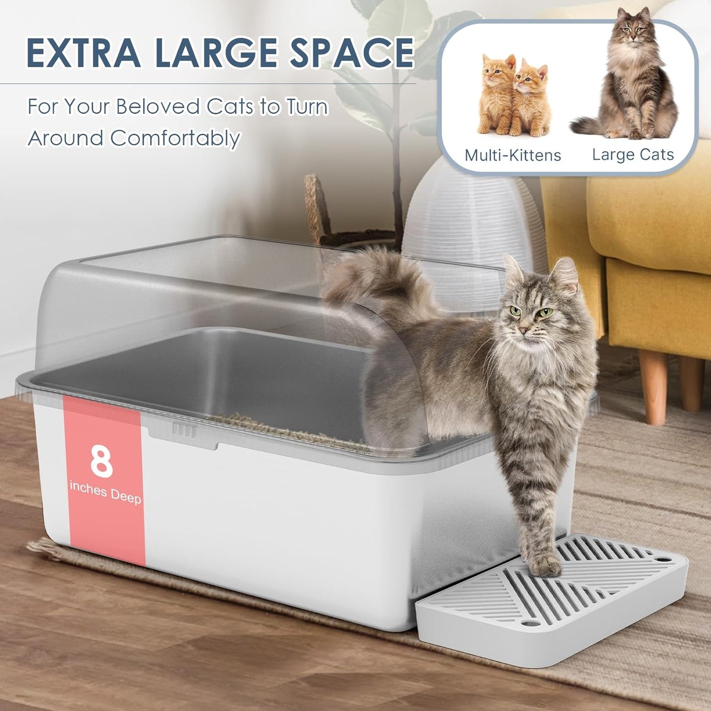 Cattasaurus Stainless Steel Litter Box