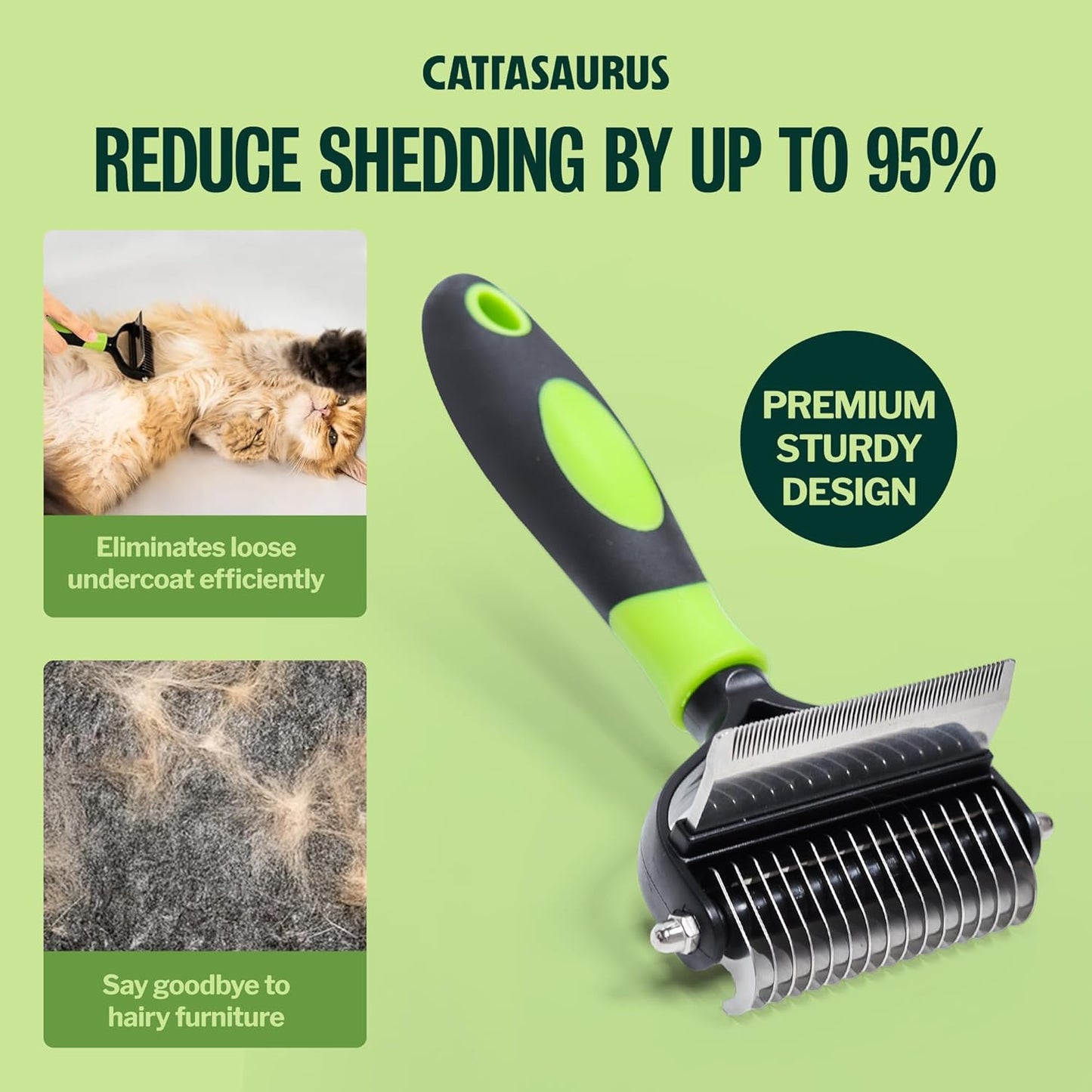 Cattasaurus™ 2-in-1 Dematting Comb