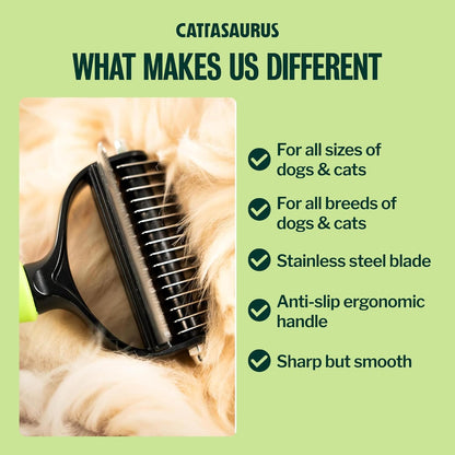 Cattasaurus™ 2-in-1 Dematting Comb