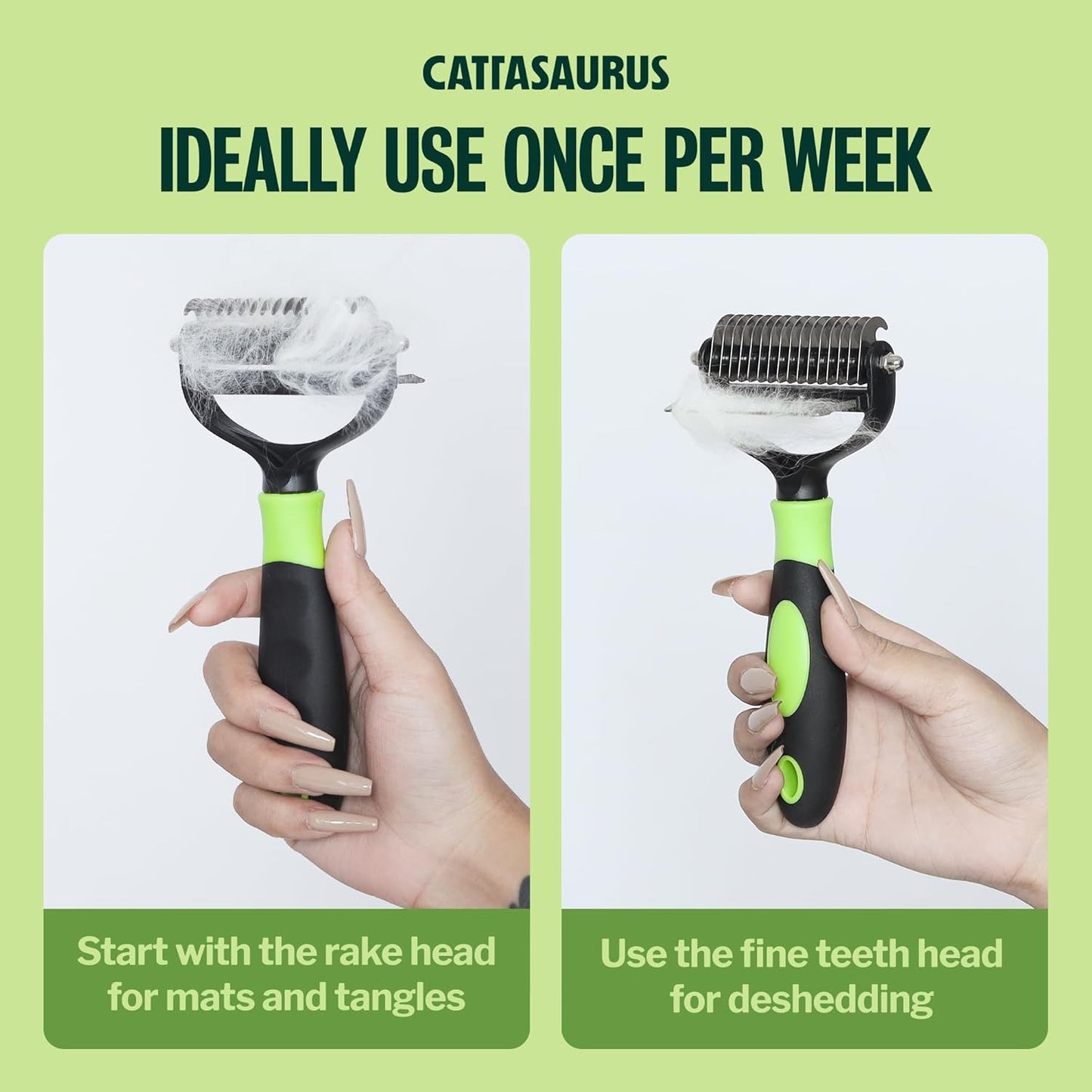 Cattasaurus™ 2-in-1 Dematting Comb