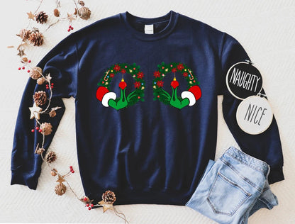 Christmas Boobies Wreath Sweatshirt