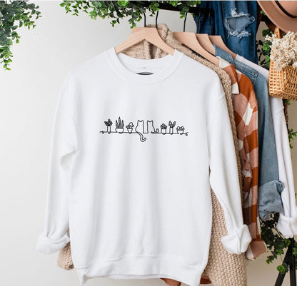 Two Cats and Plants Shirt / Sweatshirt / Hoodie