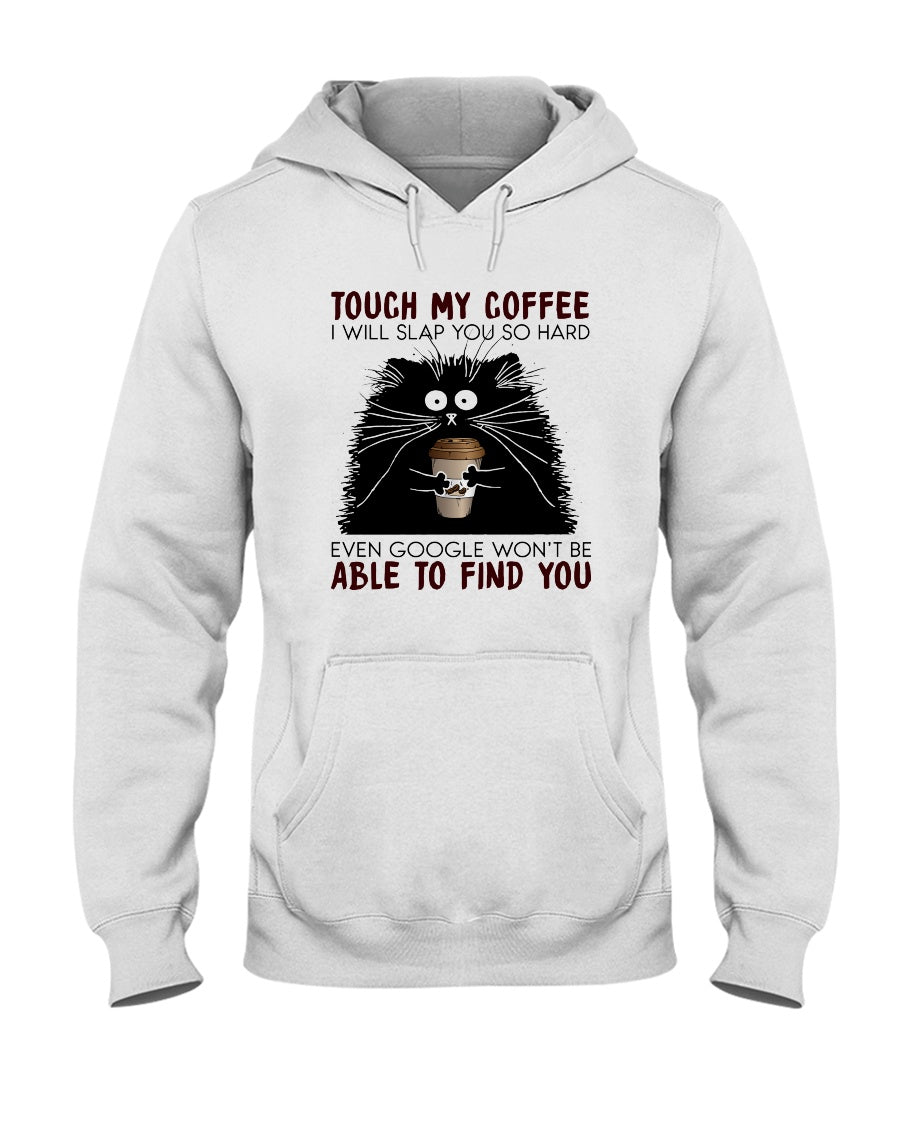 TOUCH MY COFFEE FLUFF BLACK CAT