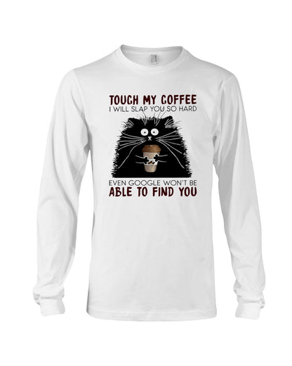 TOUCH MY COFFEE FLUFF BLACK CAT