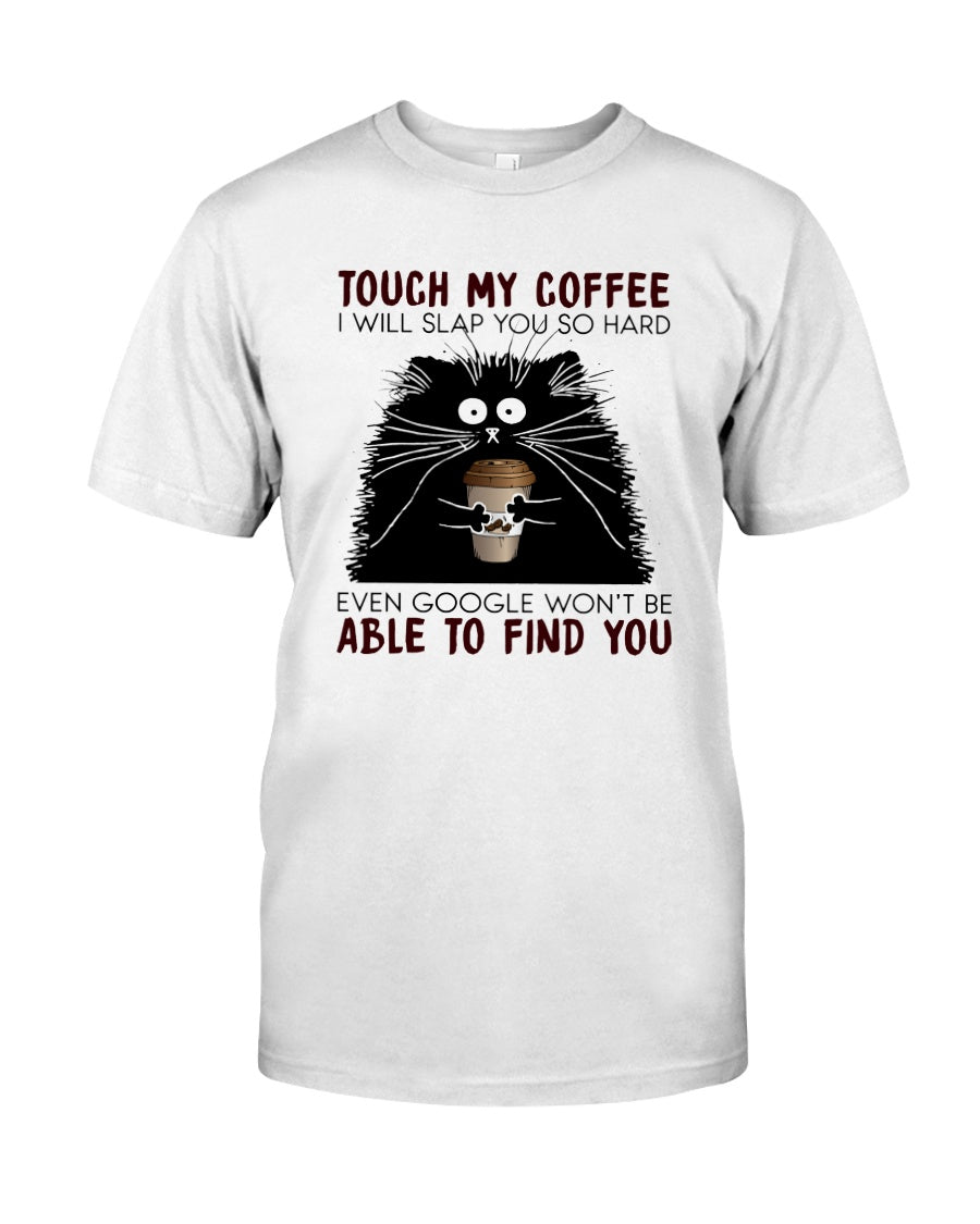 TOUCH MY COFFEE FLUFF BLACK CAT